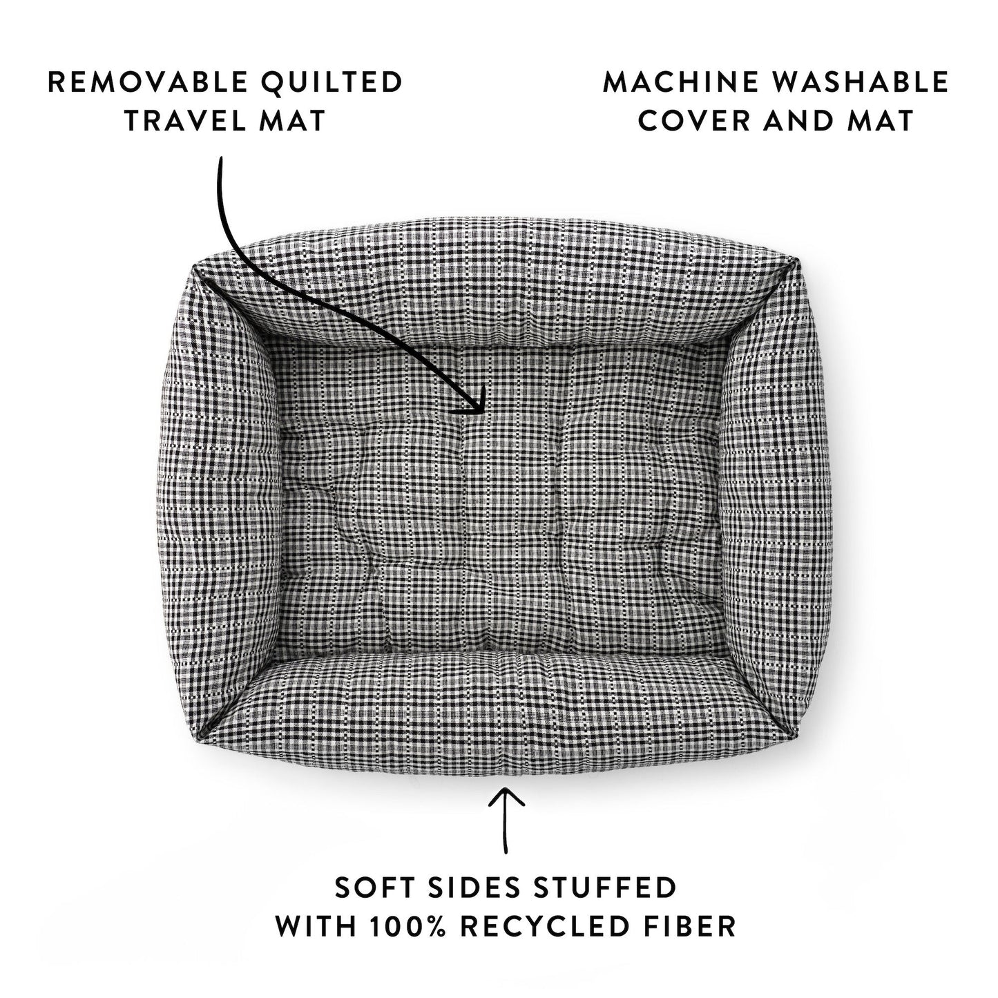 Heather Taylor Home x TFD Soho Black Bolster Dog Bed