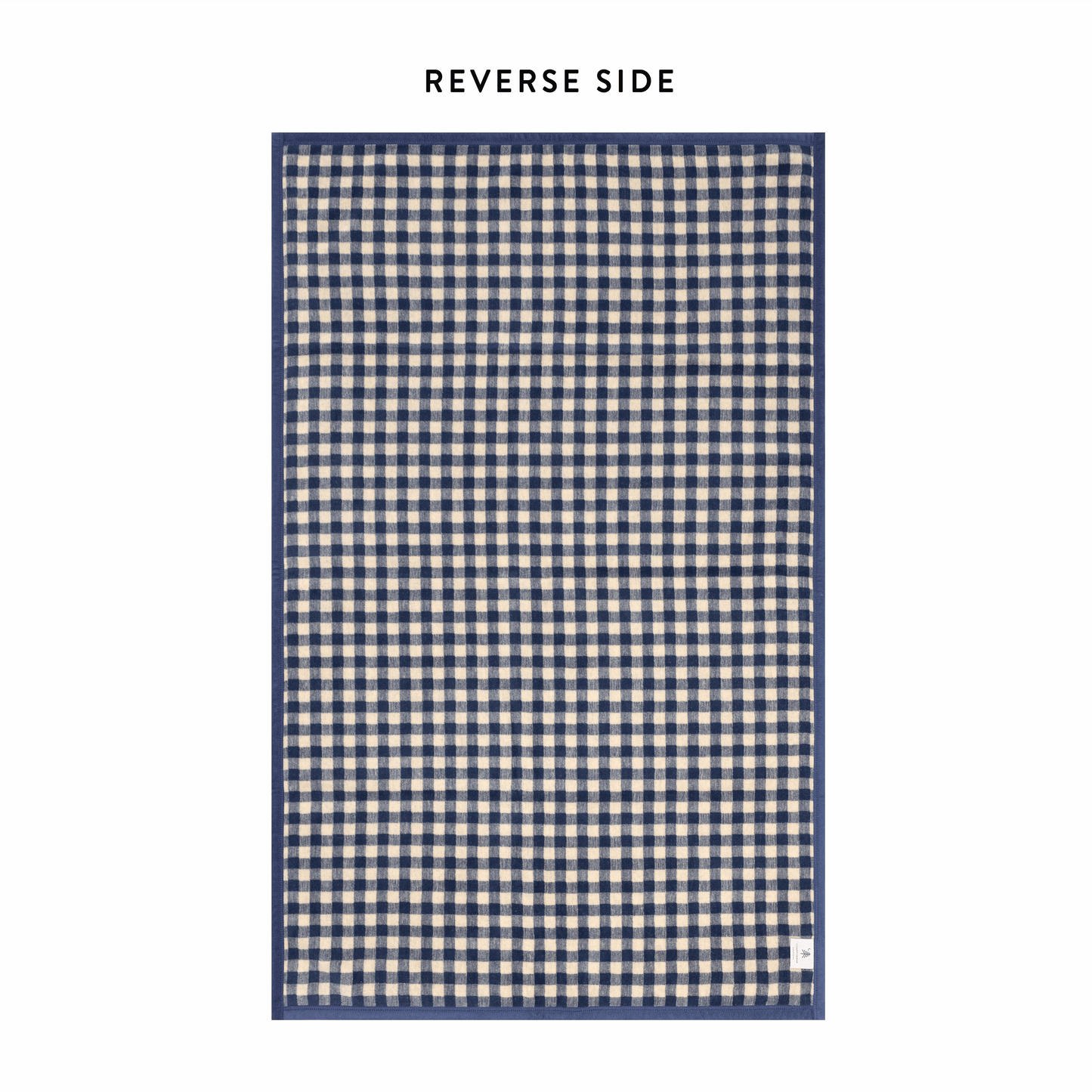 Navy Gingham Dog Blanket