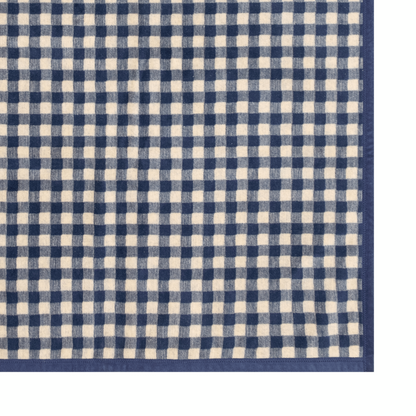 Navy Gingham Dog Blanket