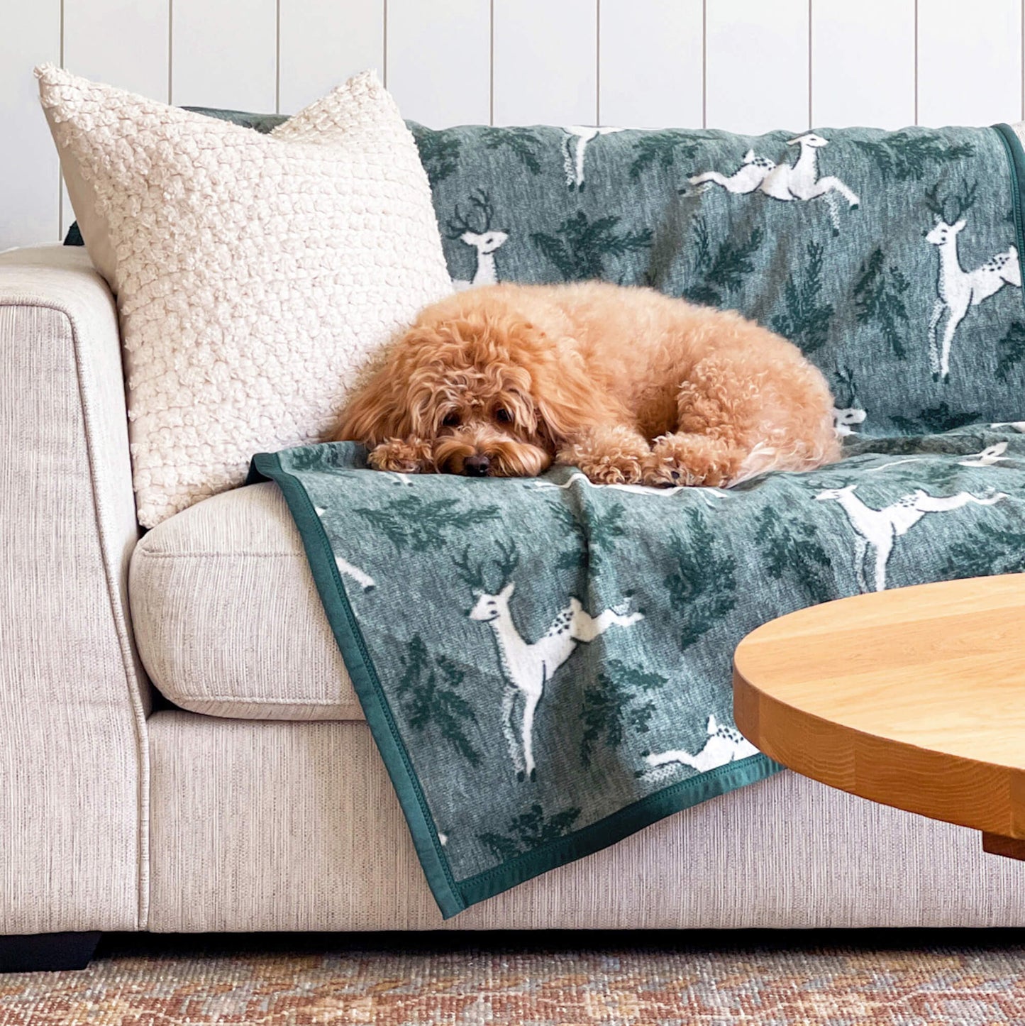 Harborview Herringbone Tan Dog Blanket