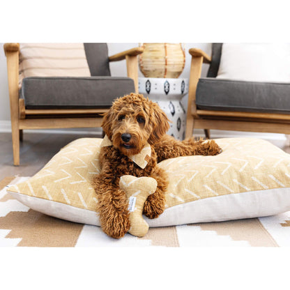 Ochre Mud Cloth Dog Bed