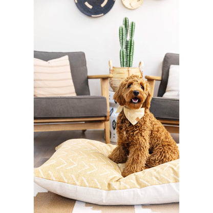 Ochre Mud Cloth Dog Bed