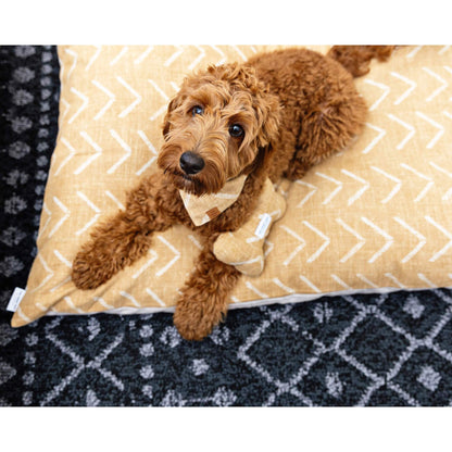 Ochre Mud Cloth Dog Bed