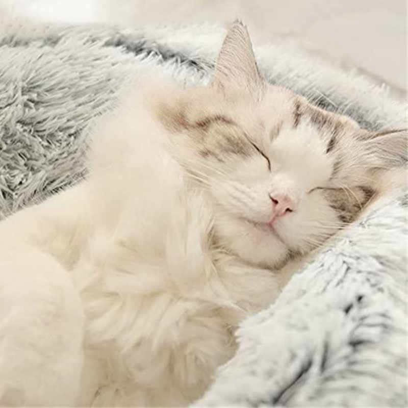 Soft Plush Pet Cave Bed for Small Cats & Dogs