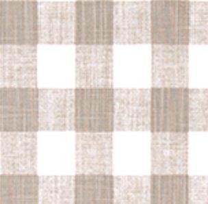 Warm Stone Gingham Check Dog Bed